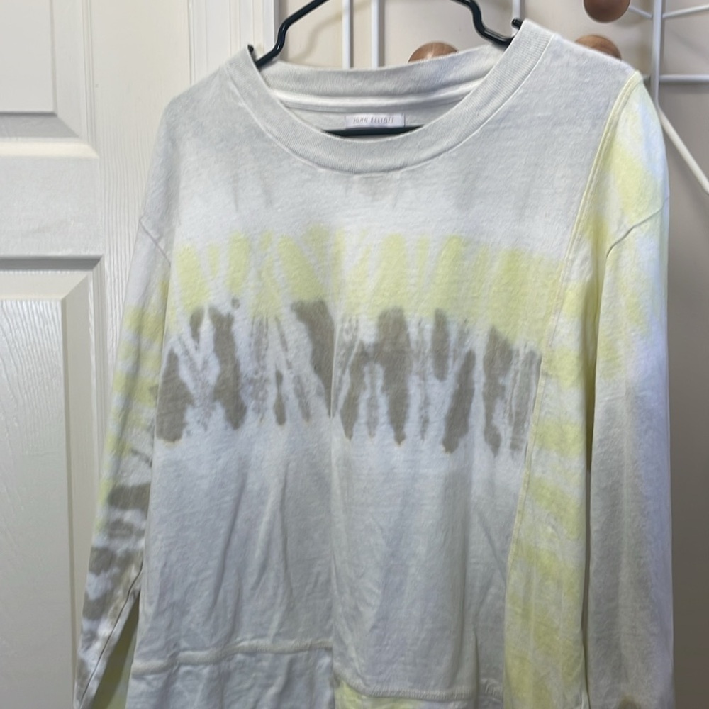 John Elliot - Classic Long Sleeve Tie-Dye Shirt - White / Yellow - M - Picture 3 of 11